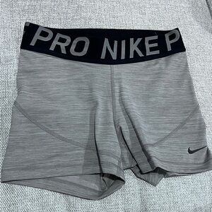 Nike Pro Heather Gray Training Shorts